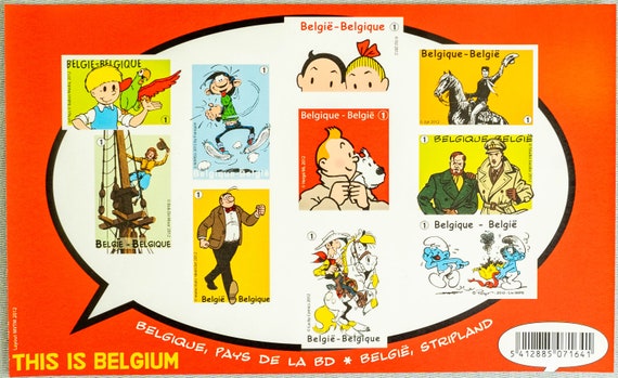 Tintin HERGÉ生誕100年記念切手 ベルギー タンタン Tintin HERGÉ生誕100年記念切手 ベルギー タンタン