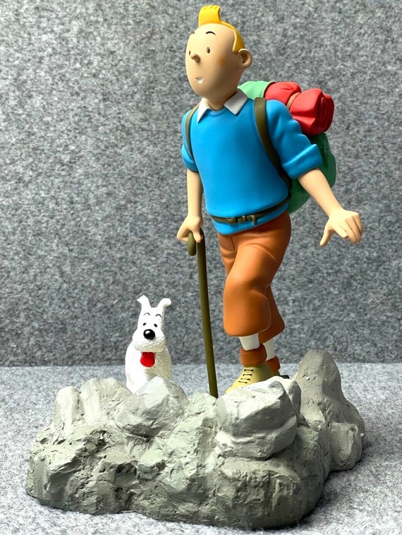 Collectible TF1 Tintin resin figurine - TINTIN WITH SCUBA DIVING