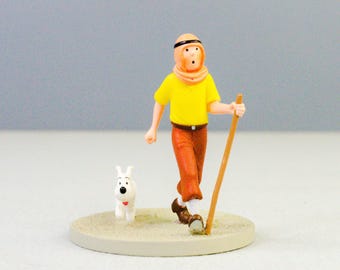 Tintin & Walking Stick Cigars Pharaoh: Coffret/Box Scene Moulinsart 9cm Figurine