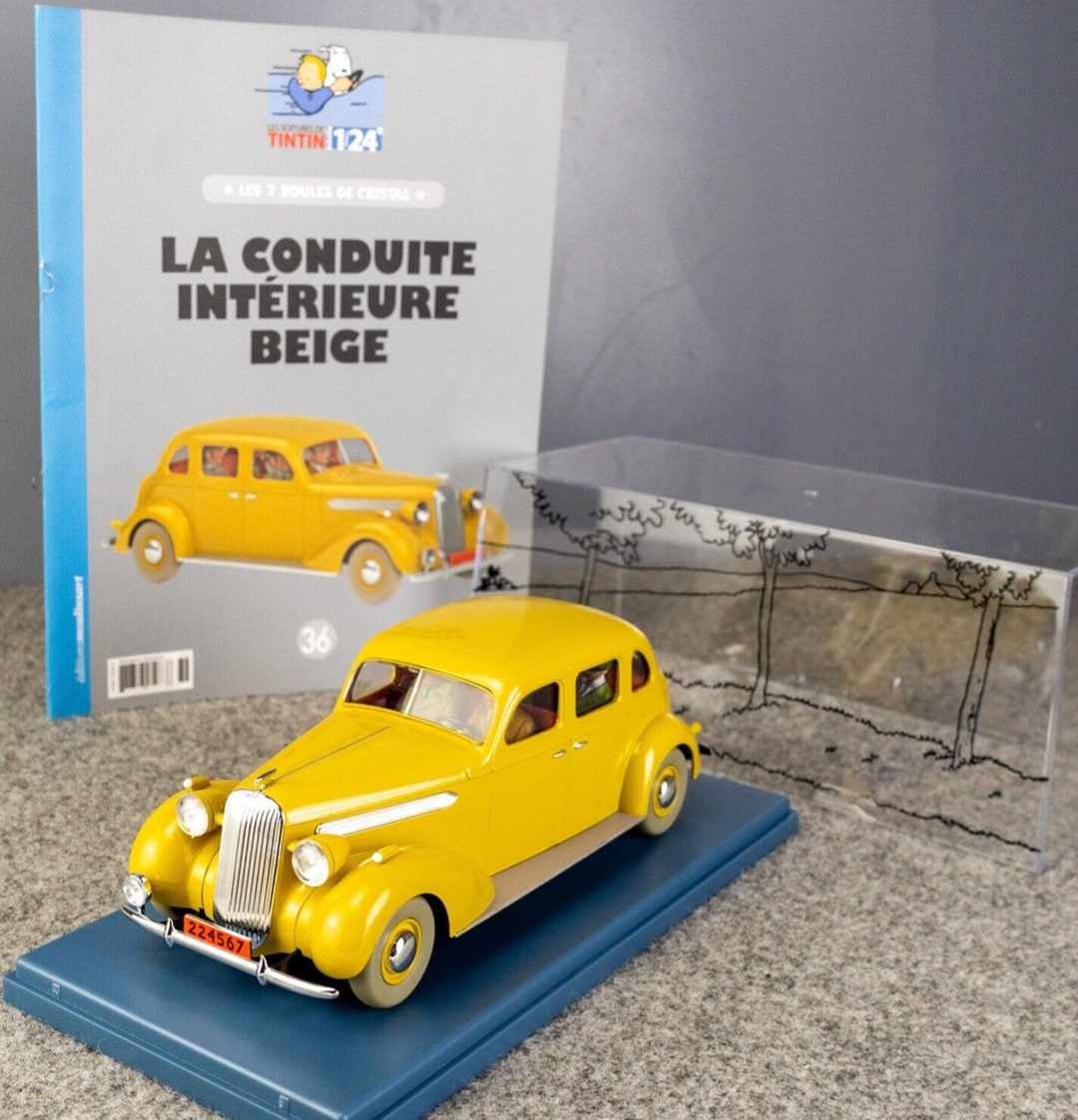 HACHETTE Tintin Car 1/24 # 36 Beige Saloon - 7 Crystal Balls Rare