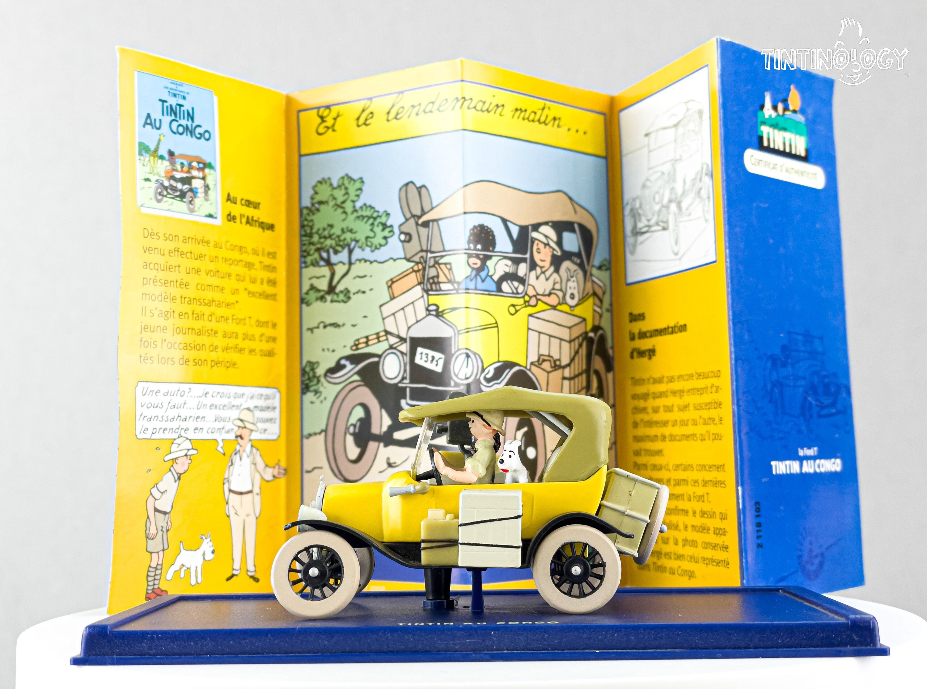 ATLAS TINTIN Car # 3 Ford Model T - Congo Herge Model Voiture 1/43