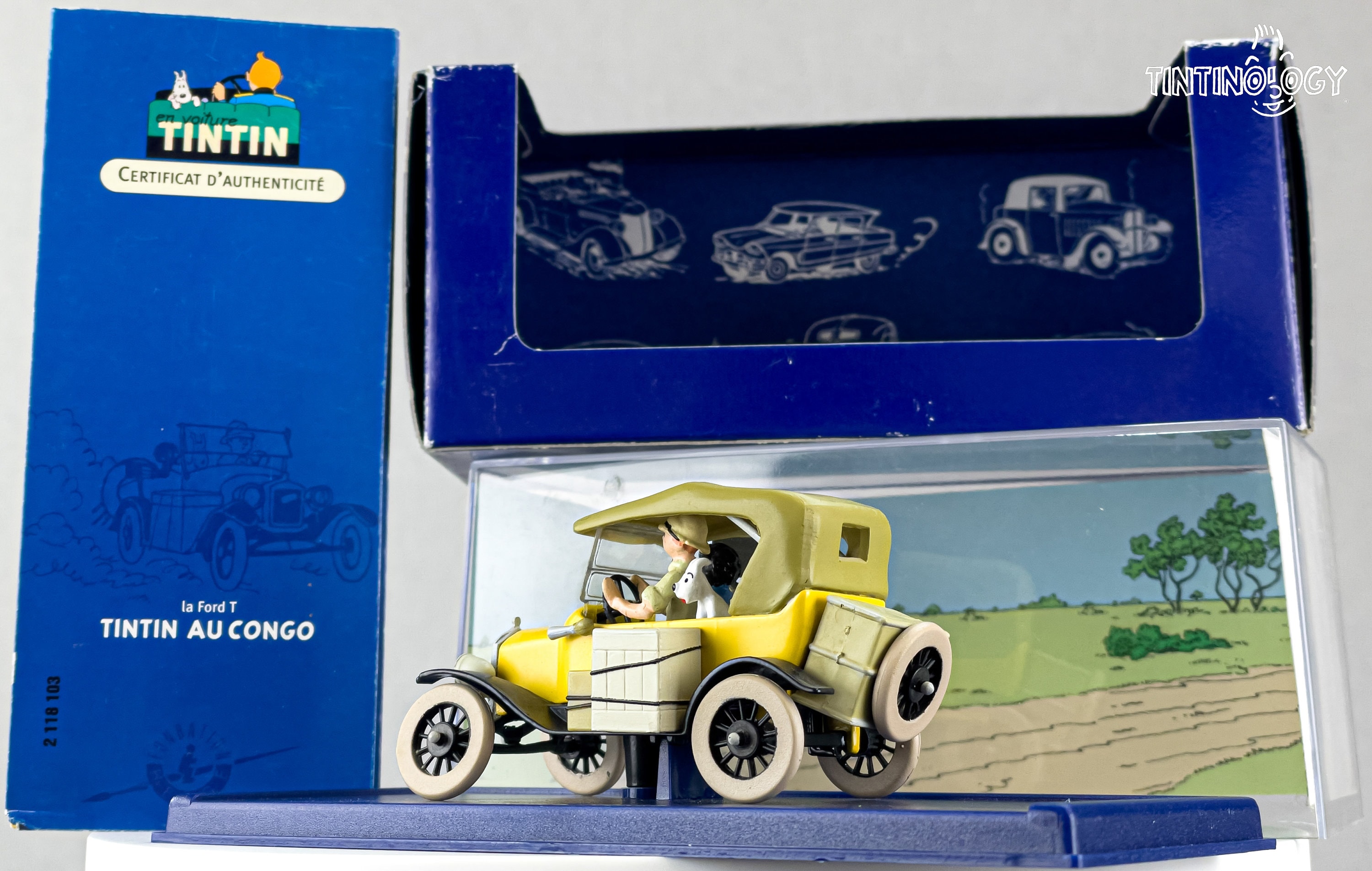 ATLAS TINTIN Car # 3 Ford Model T - Congo Herge Model Voiture 1/43