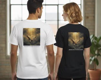 Camiseta com estampa da queda de Ícaro | Camiseta com arte mitológica | Camiseta com frase inspiradora