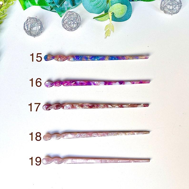 Hairpin Hair Stick Sushi Stick Chignon Pin Cellulose Accetat Hair Pin image 7