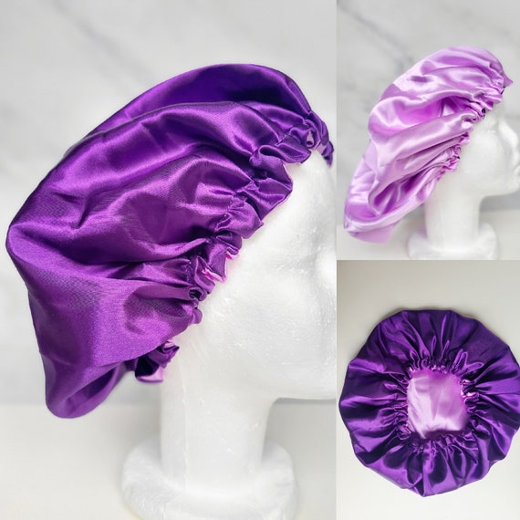 2 Pièces Bonnet Satin Cheveux Nuit, Bonnet De Soie Cheveux Nuit, Bonnet De  Nuit