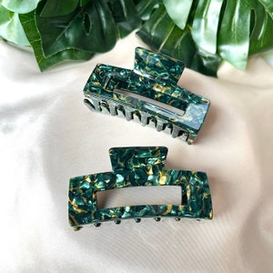 Hair Claw Emerald Medium Size Premium Quality / French Hair Claws Hair Accessories Claw Gift Hair Jewelry Acetate Cellulose