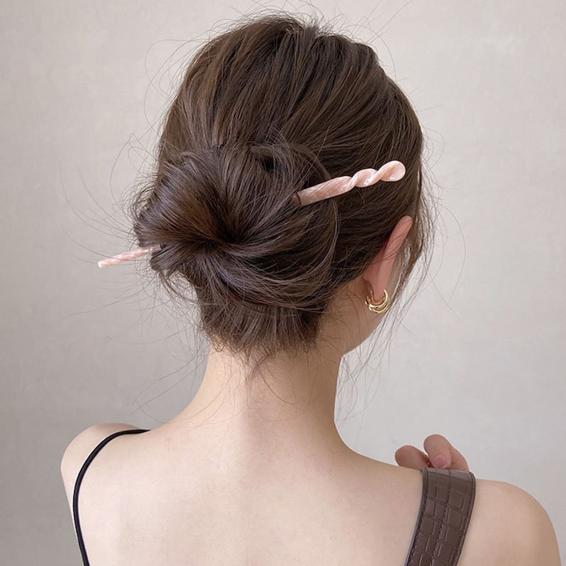 Hairpin Hair Stick Sushi Stick Chignon Pin Cellulose Accetat Hair Pin image 3