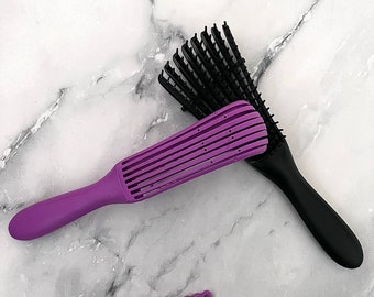 Brosse à boucles/brosse démêlante anti-frisottis, brosse à cheveux Tangle Teezer, anti-pointes fourchues, peigne démêlant, brosse EZ démêlante, anti-casse de cheveux