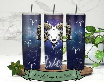 Aries Tumbler Wrap - 20 oz Tumbler Wrap - Zodiac Tumbler Wrap - Aries Zodiac Tumbler Wrap - INSTANT Digital Download