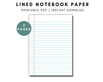 Papel rayado imprimible: tamaño carta (descarga en PDF)