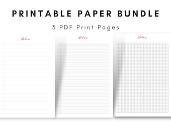 Paquete de papel imprimible: rayado, cuadriculado y para escribir (descarga en PDF)