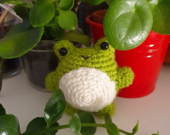 Grenouille chonky | amigurumi fait main | peluche anti-stress et décorative