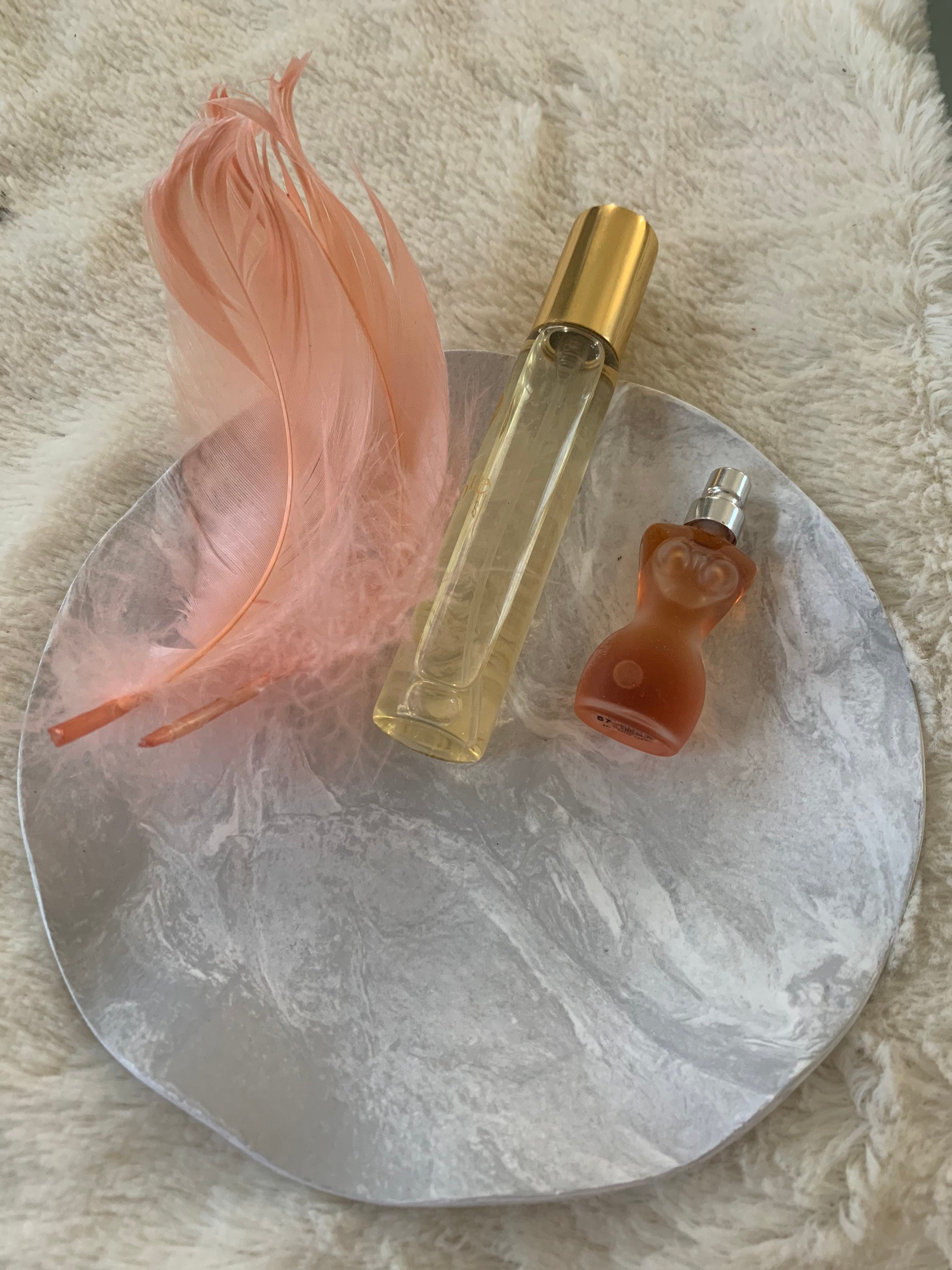 Vide-Poches Gris Marbré Blanc.