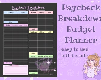 Paycheck Budget Printable | Weekly & Bi-Weekly Breakdown (Digital PDF)