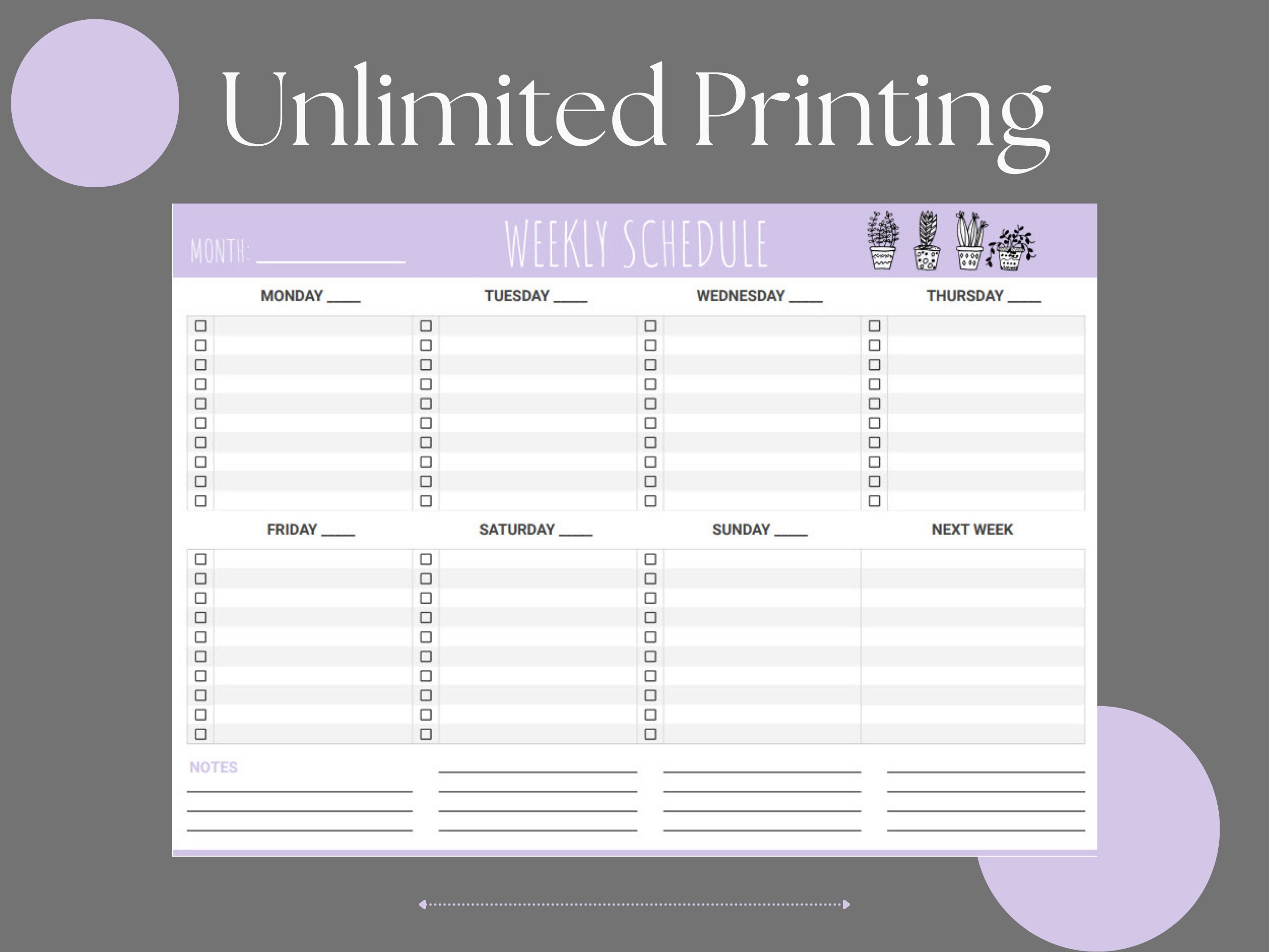 Printable Weekly Planner - Etsy