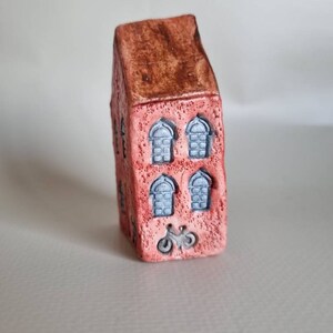 Tiny clay miniature Italian ceramic house ,Ceramic house,Tiny house, Miniature house, Cute ,Ceramic miniatures, Little house,clay image 4