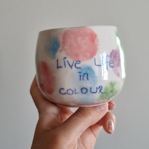 Tazza da caffè in ceramica fatta a mano: tazza da tè in ceramica colorata