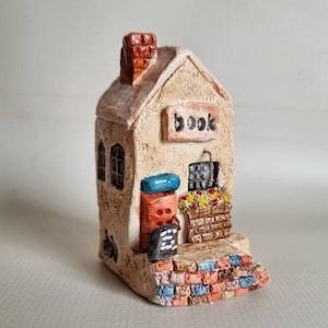 Ceramic house with heart, Tiny house, Miniature house,  Pottery Figurines, Ceramic miniatures,Little house,Housewarming gift,Mothersday gift