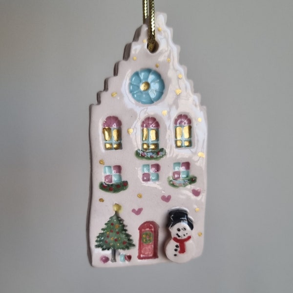 Christmas tree ornament,ceramic christmas house tree ornament,ceramic christmas tree ornaments,ceramic christmas home ornament