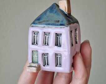 手作りのミニチュア陶器製北欧ハウス：素朴な村の装飾 - Etsy 日本