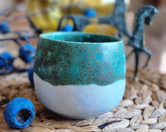 Ceramic turquoise mug