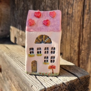 Ceramic Italian home,miniature house,fairy house,miniature home,handmade ceramic house