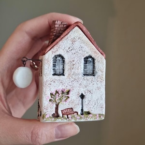 Miniature Ceramic House,Small Mini house,Mini Cottage Personalized House,Gifts for her,small ceramic house