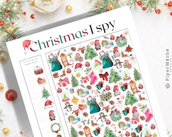 Christmas I Spy Activity, Printable Christmas activity for kids, I Spy, Christmas Game, I Spy Game,  Christmas Party, Printable kid activity