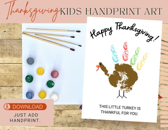 Thanksgiving Handprint Craft, Turkey Handprint, Thanksgiving Craft