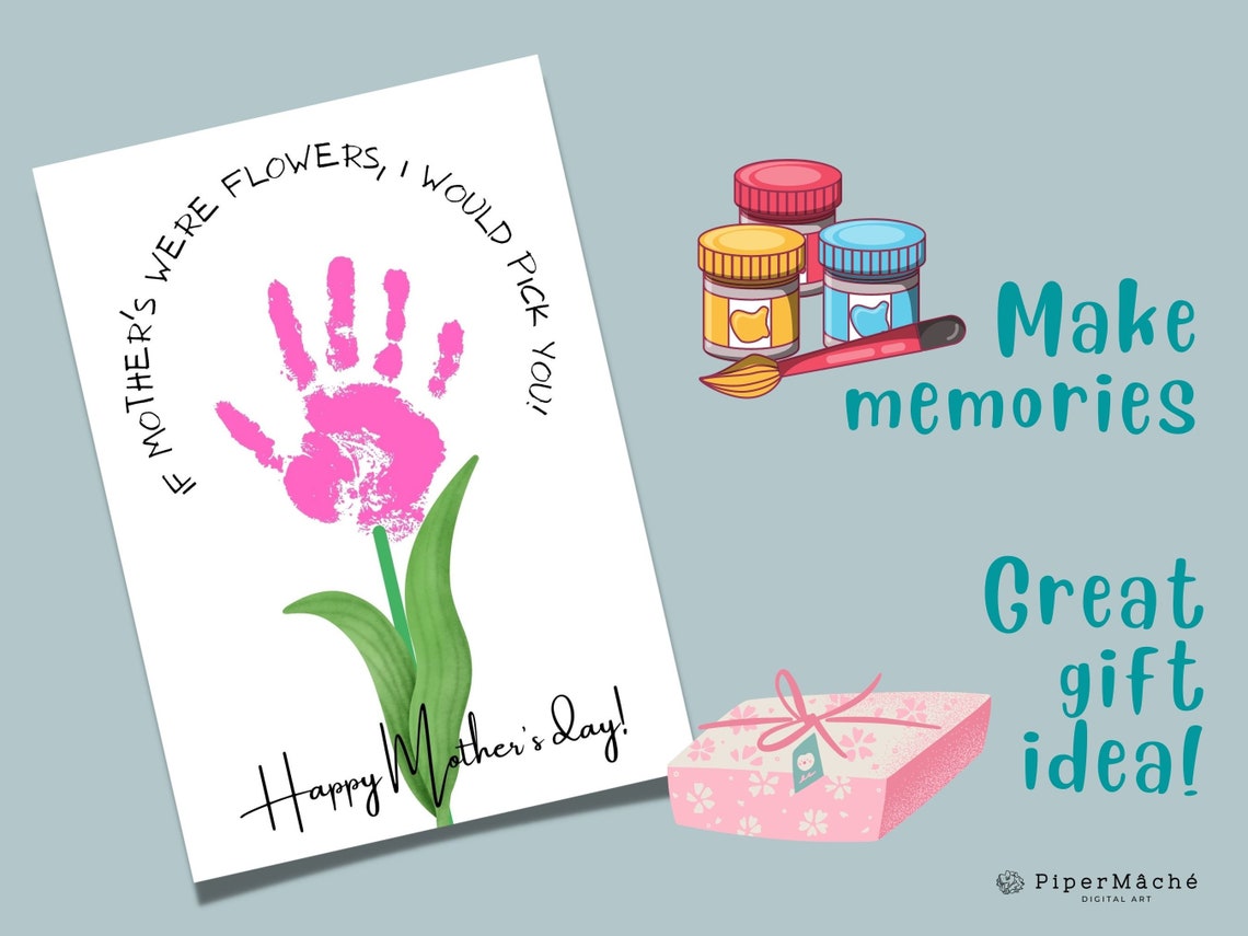 Mother's Day Kids Handprint Art/craft, Handprint Projects Craft ...