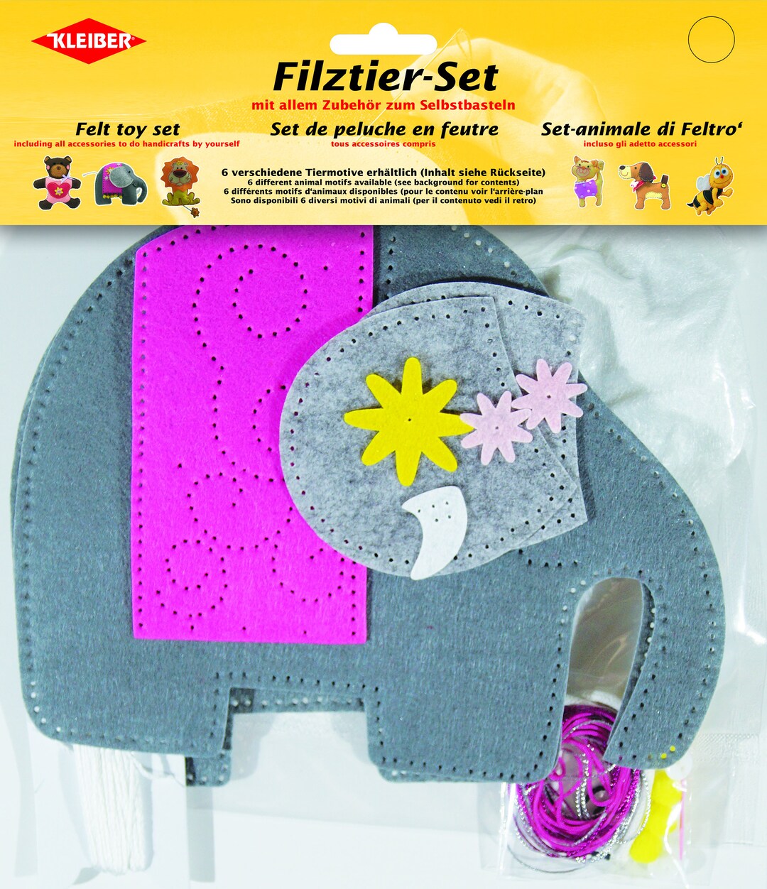 Kleiber Felt Kit Elephant Toy DIY Craft Set All Parts Included Etsy UK