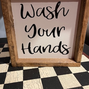 Bathroom Wash Your Hands Sign