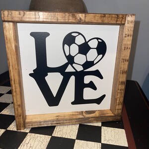 Sports Soccer LOVE Ball Sign