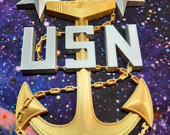 Artículo impreso en 3D del Anclaje del Jefe Maestro de la Marina