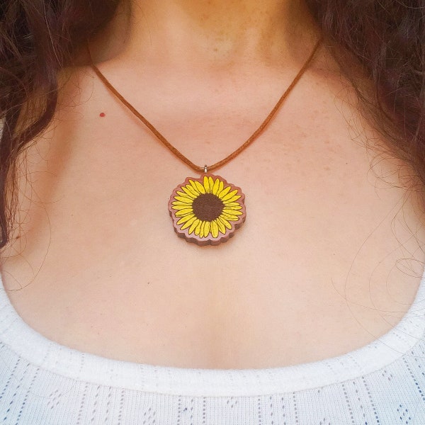 Sunflower Necklace By Bobbee Made