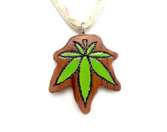 Pot Leaf Necklace By Bobbee Made