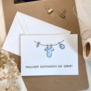Carte de félicitations "Félicitations pour la naissance", cadeaux pour futurs parents, naissance d'un garçon