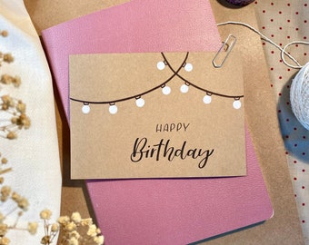 Geburtstagskarte "Happy Birthday", Glückwunschkarte in DIN-A6, Karte zum Geburtstag, Happy Birthday Karte, Postkarte