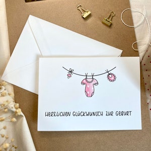 Carte de félicitations "Félicitations pour votre naissance", cadeau pour futurs parents, naissance d'une fille, cadeau pour nouveaux parents