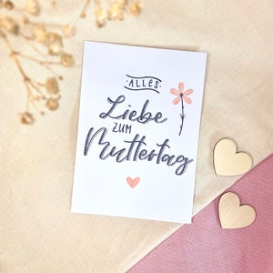 Muttertagskarte, Alles Liebe zum Muttertag, Karte zum Muttertag, Mama ist die Beste