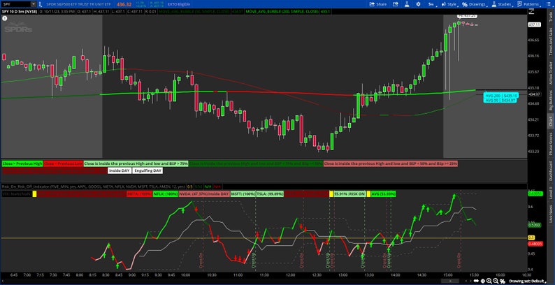 Thinkorswim Risk on Risk off Indicator Based on Buy Sell Pressure - Etsy
