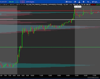 THINKORSWIM Market and Volume Profile indicators combined