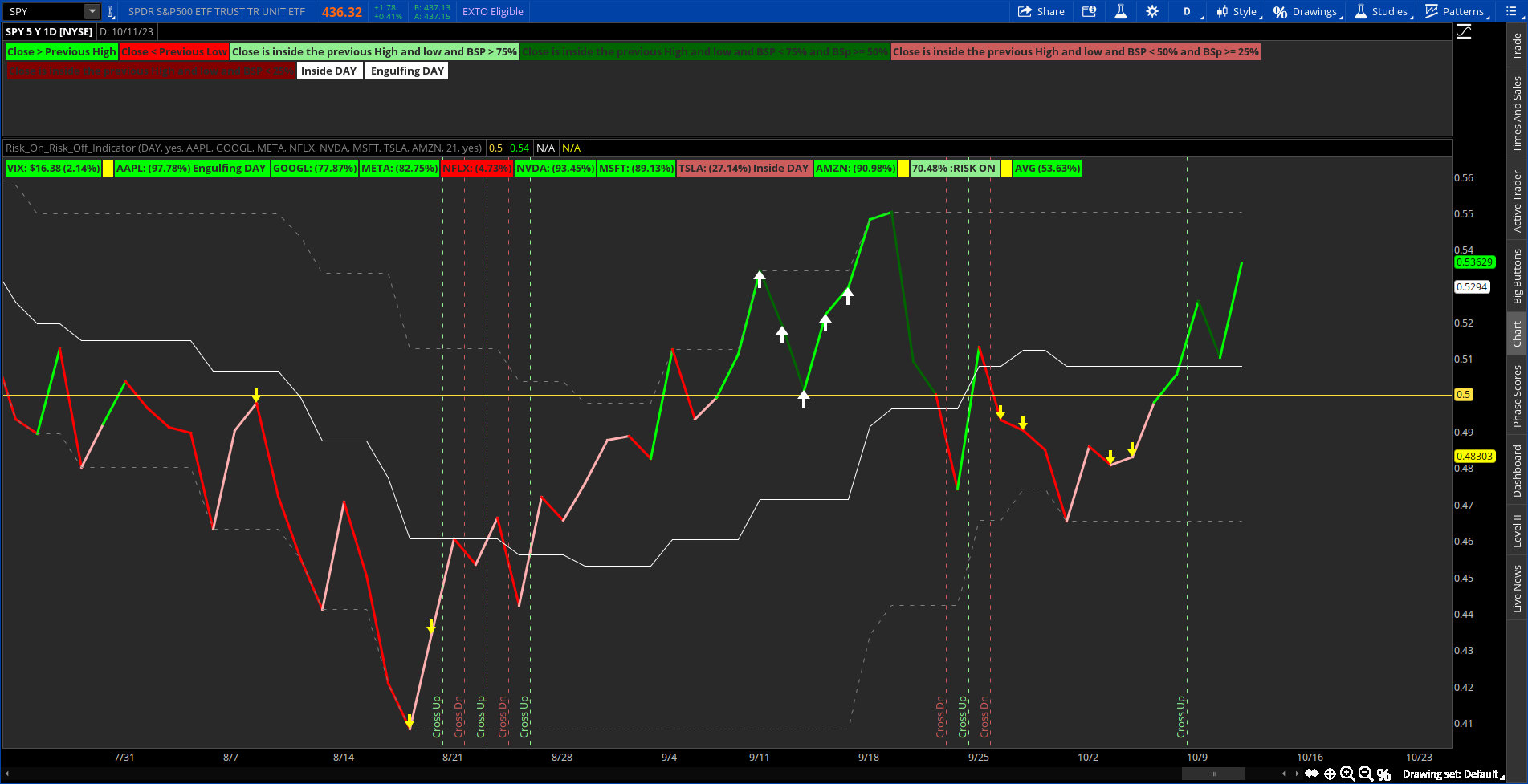 Thinkorswim Risk on Risk off Indicator Based on Buy Sell Pressure - Etsy