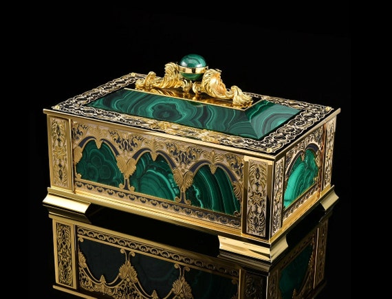 Jewelry Box Made of Natural Stone malachite Best Gift Vip Gift Enraved Box  Engraved Box - Etsy