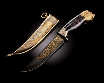 Souvenir knife "Bear" Engraved Knife Vip Gift Best Gift Handmade Knife