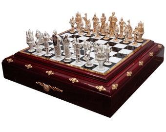 Exclusive chess made of silver  Luxury Gift Vip Gift Engraved Best Gift