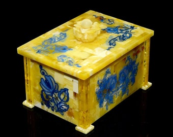 Amber box "Mosaic" Best Gift Vip Gift Enraved Box Engraved Box