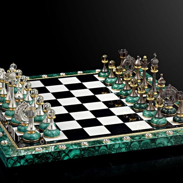 Stone Chess Set Etsy