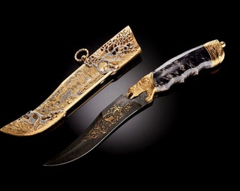 Souvenir knife "Wolf" Engraved Knife Vip Gift Best Gift Handmade Knife