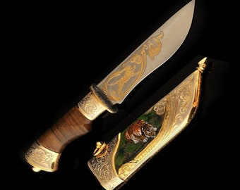 Souvenir knife "Tiger" Engraved Knife Vip Gift Best Gift Handmade Knife